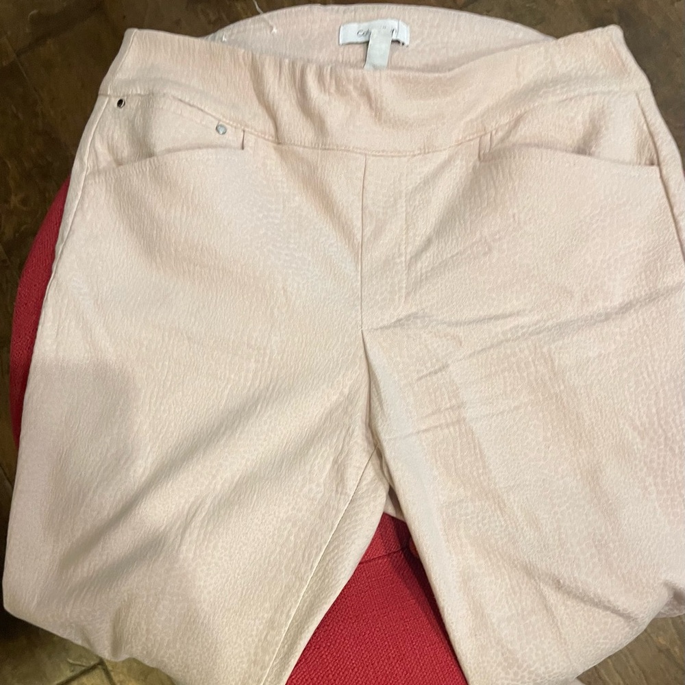 Pink snakeskin style leggings/jeans (medium)